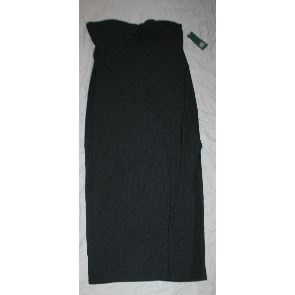 Women's Strapless Twist Detail Knit Tube Midi Bodycon Dress - Wild Fable Size L